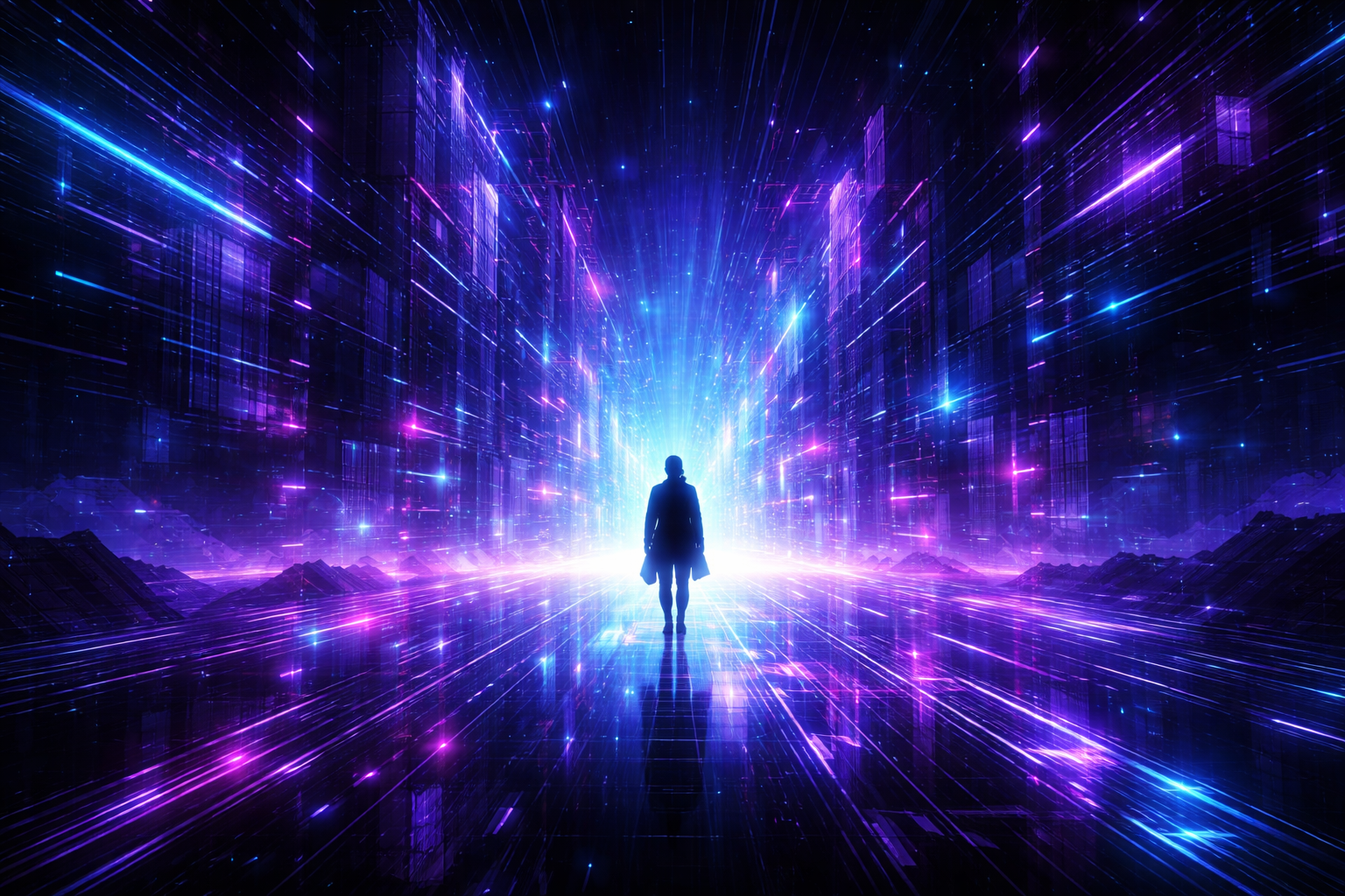 Soyut siber görsel kompozisyon