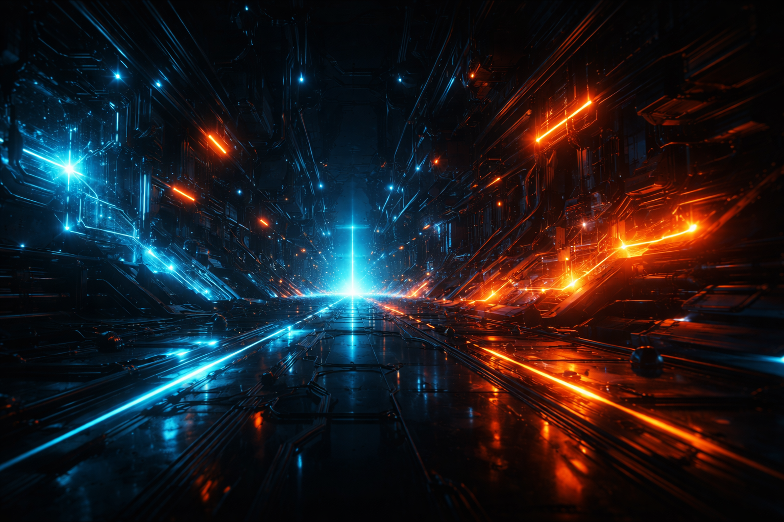 Soyut siber neon arka plan